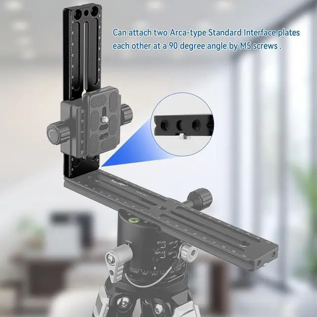 Alt view image 2 of 5 - HQR-160 160mm Multi-Purpose Long Quick Release Extender Rail Sliding Plate for Camera Tripod Ballhead Clamp fit RRS Benro Arca Swiss Sunwayfoto