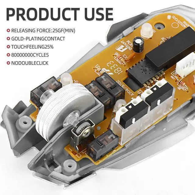 Alt view image 5 of 6 - Red Kailh GM4.0 and Black GM8.0 Mouse Micro Switch for Gaming Mouse