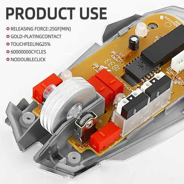 Alt view image 6 of 6 - Red Kailh GM4.0 and Black GM8.0 Mouse Micro Switch for Gaming Mouse