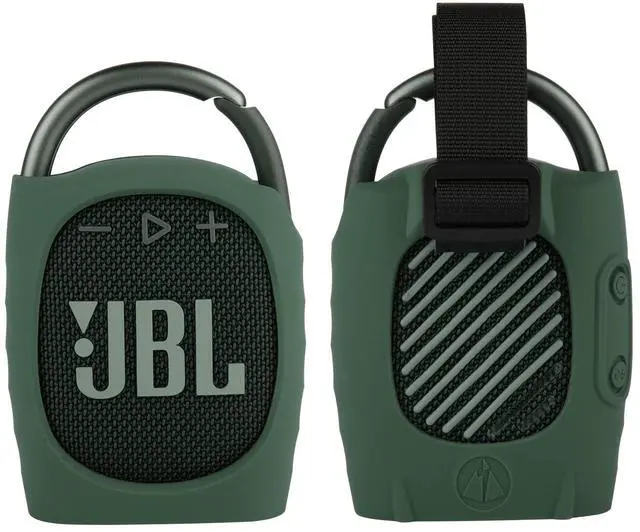 Main image of Silicone Case Compatible with JBL Clip 4 - Portable Mini Speaker Stand Up Protective Carrying Case Cover for JBL Clip 4 (Green)