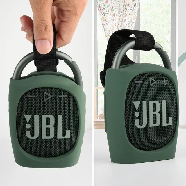 Alt view image 5 of 6 - Silicone Case Compatible with JBL Clip 4 - Portable Mini Speaker Stand Up Protective Carrying Case Cover for JBL Clip 4 (Green)