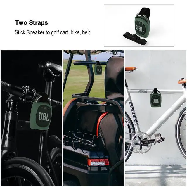 Alt view image 6 of 6 - Silicone Case Compatible with JBL Clip 4 - Portable Mini Speaker Stand Up Protective Carrying Case Cover for JBL Clip 4 (Green)
