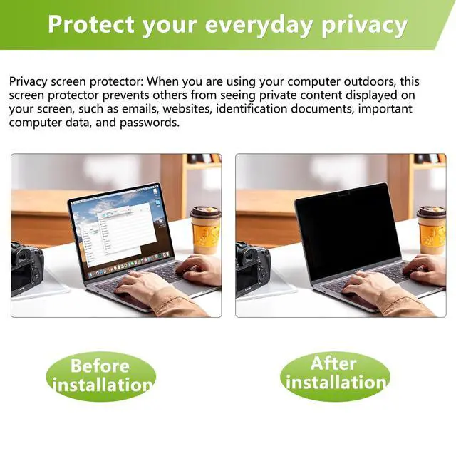 Alt view image 5 of 6 - Magnetic Privacy Screen Protector for MacBook Air 13.6 Inch (M2,M3, M4, M5) | (2022-2026) Removable Matte Anti Glare Blue Light, Private Security Screen Filter for Mac 13.6inch Laptop