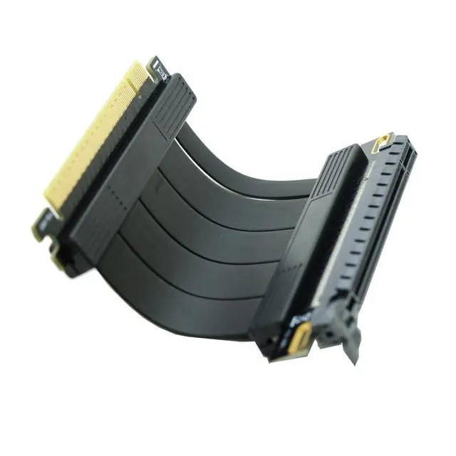 Alt view image 2 of 6 - 5cm 180Degree PCI-e 4.0 X16 Riser Cable for PCIe GeForce RTX30/40 GPU Card