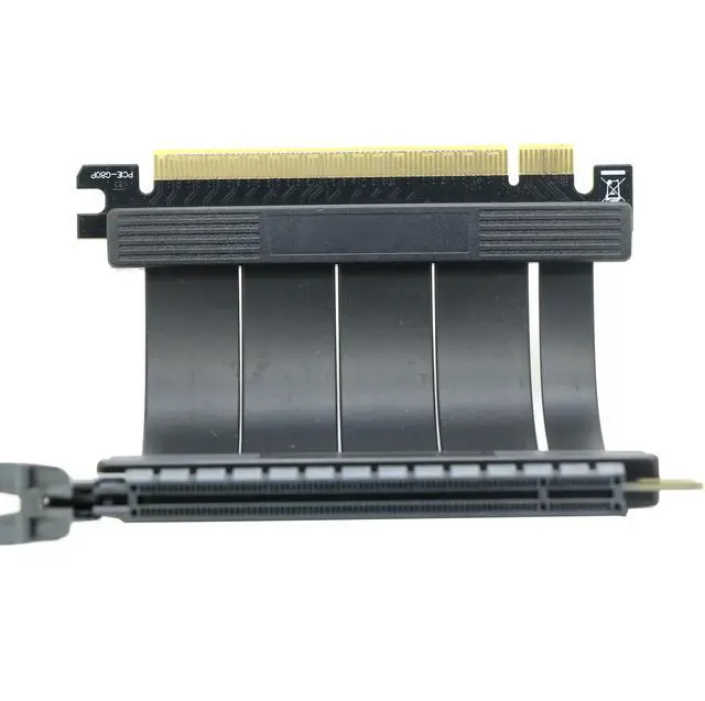 Alt view image 3 of 6 - 5cm 180Degree PCI-e 4.0 X16 Riser Cable for PCIe GeForce RTX30/40 GPU Card