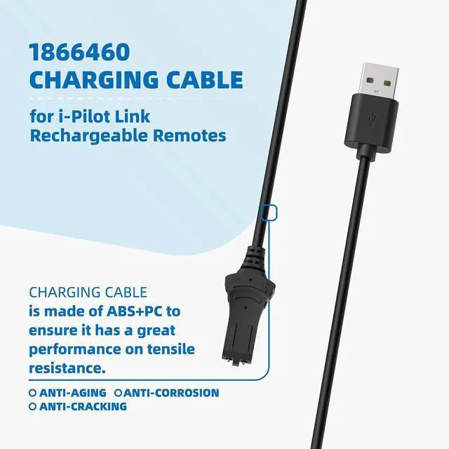Alt view image 3 of 6 - 1866460 Charging Cable for Minn Kota i-Pilot Link Remote, 2-Pack | Replacement Charging Cable, Compatible With Minn Kota i-Pilot And i-Pilot Link Remotes, 2-Pack, For Trolling Motor Boat Use