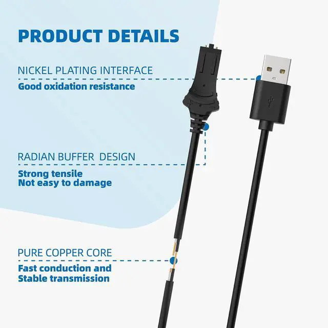 Alt view image 6 of 6 - 1866460 Charging Cable for Minn Kota i-Pilot Link Remote, 2-Pack | Replacement Charging Cable, Compatible With Minn Kota i-Pilot And i-Pilot Link Remotes, 2-Pack, For Trolling Motor Boat Use