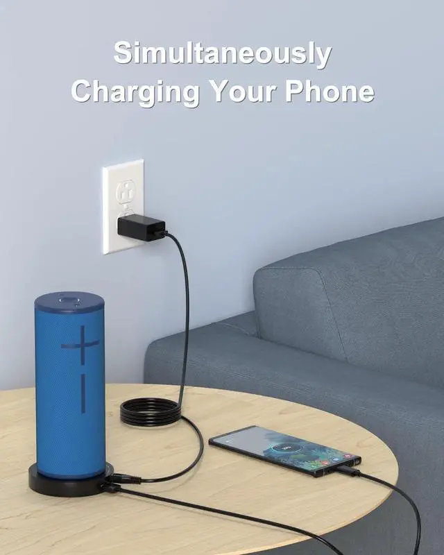 Alt view image 3 of 6 - Charging Dock for Ultimate Ears Boom 3, MEGABOOM 3, Blast & MEGABLAST | ETL Listed Charging Dock for UE Boom3, MEGABOOM 3, Blast & MEGABLAST Portable Waterproof Speaker. (Black)
