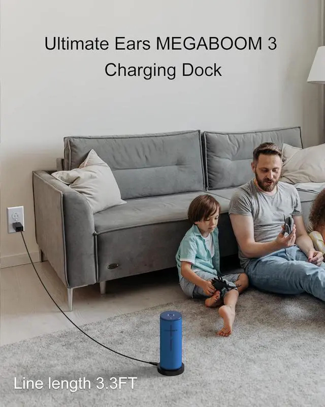 Alt view image 4 of 6 - Charging Dock for Ultimate Ears Boom 3, MEGABOOM 3, Blast & MEGABLAST | ETL Listed Charging Dock for UE Boom3, MEGABOOM 3, Blast & MEGABLAST Portable Waterproof Speaker. (Black)