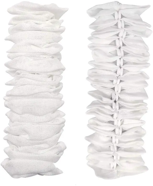 Alt view image 2 of 5 - 2 Pack White Chandelier Chain Cover Cord Cover 6 Feet | Great for Lamps, Light Fixtures, and Desks, Cable Management