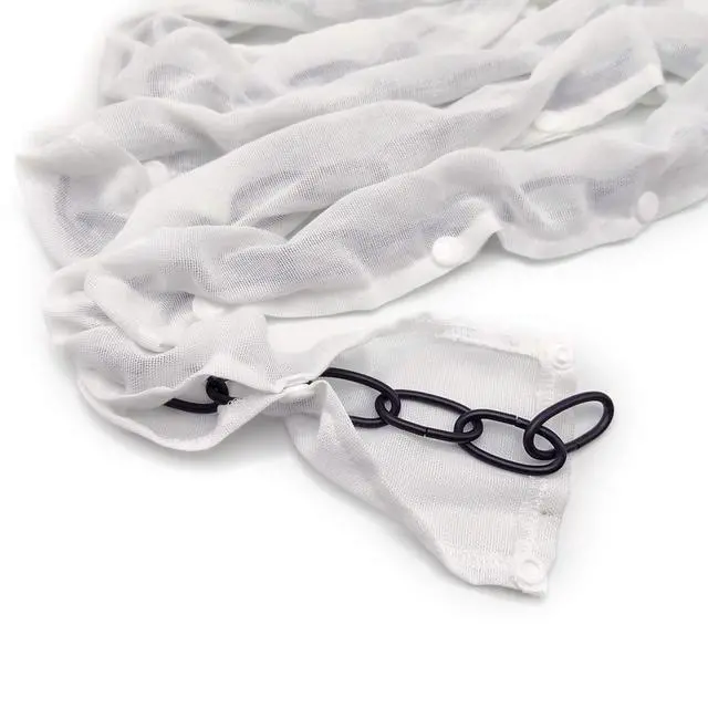 Alt view image 3 of 5 - 2 Pack White Chandelier Chain Cover Cord Cover 6 Feet | Great for Lamps, Light Fixtures, and Desks, Cable Management