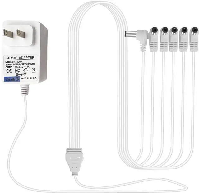 Main image of (6-Output) AC/DC 4.5V Power Adapter Replacement for Lemax Lighted Accessory | For 74295 94527 94565 94566 74707 94563 Christmas Xmas Halloween Micro Mini House Lighting Village Spooky Building Decorat