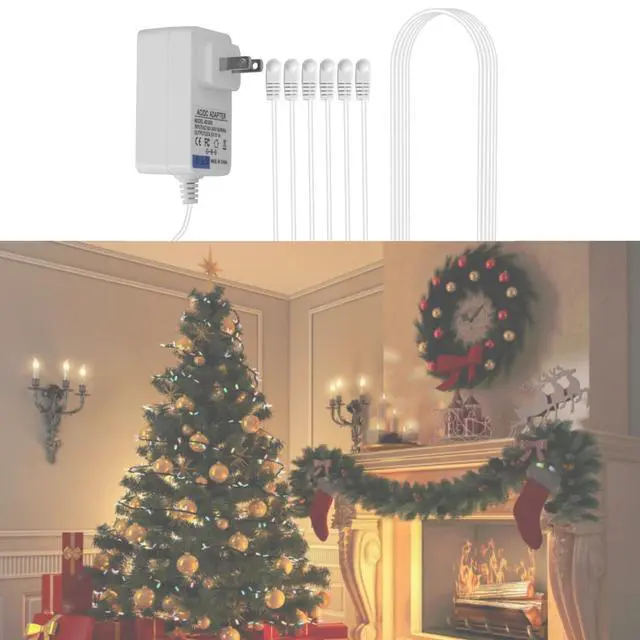Alt view image 6 of 6 - (6-Output) AC/DC 4.5V Power Adapter Replacement for Lemax Lighted Accessory | For 74295 94527 94565 94566 74707 94563 Christmas Xmas Halloween Micro Mini House Lighting Village Spooky Building Decorat