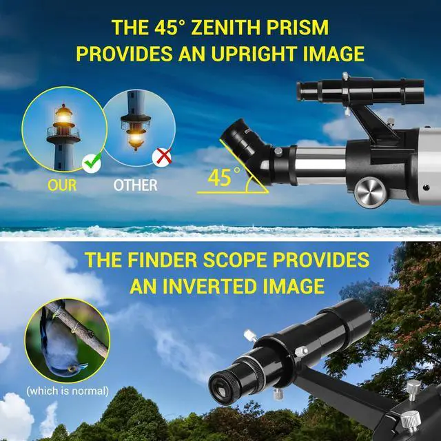 Alt view image 6 of 6 - 90mm Aperture 600mm Telescopes for Adults,Portable High Powered Refractor Telescopes with 2 Eyepieces,Travel Telescope with Carry Bag,Phone Adapter, Astronomy Beginners Gift