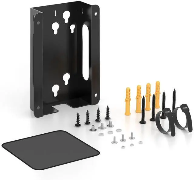 Main image of Metal Mount for Dell Docking Station with Mouse Pad Under Desk and Wall Mount for Dell Dock Station WD25 UD22 WD19 WD22TB4 WD19TBS SD25 Series Dock & Power Adapter