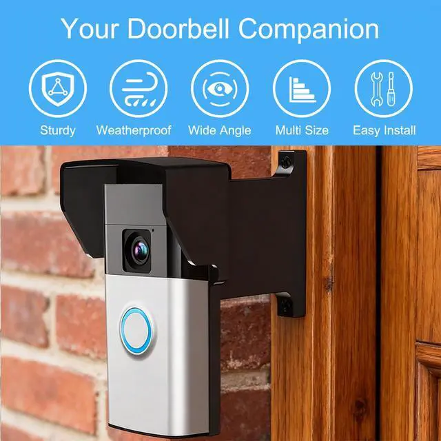 Alt view image 4 of 6 - Video Doorbell Mount Compatible with Some Doorbell, Multiple Sizes Doorbell Brick Extension for Brick Wall Anti-Glare & Rain Anti-Splash Mounting Bracket (3-1/4")