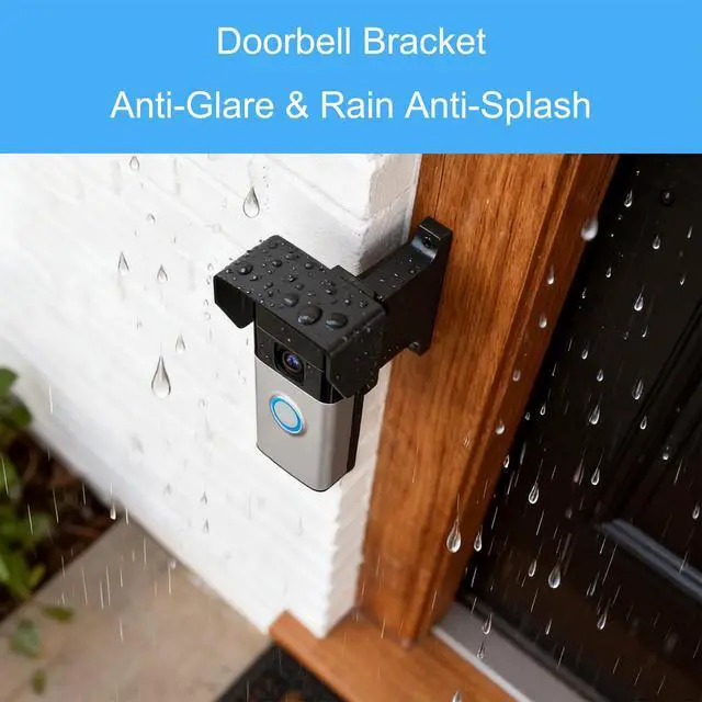 Alt view image 6 of 6 - Video Doorbell Mount Compatible with Some Doorbell, Multiple Sizes Doorbell Brick Extension for Brick Wall Anti-Glare & Rain Anti-Splash Mounting Bracket (3-1/4")