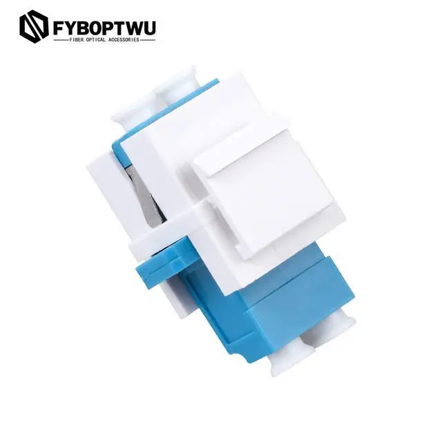 Alt view image 3 of 6 - LC-LC Duplex UPC Keystone Fiber Adapter, 10pcs | LC Duplex UPC OS2 keystone couplers, Singlemode, for fiber wall plates and patch panels. Low insertion loss, snap-in design