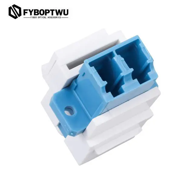 Alt view image 5 of 6 - LC-LC Duplex UPC Keystone Fiber Adapter, 10pcs | LC Duplex UPC OS2 keystone couplers, Singlemode, for fiber wall plates and patch panels. Low insertion loss, snap-in design