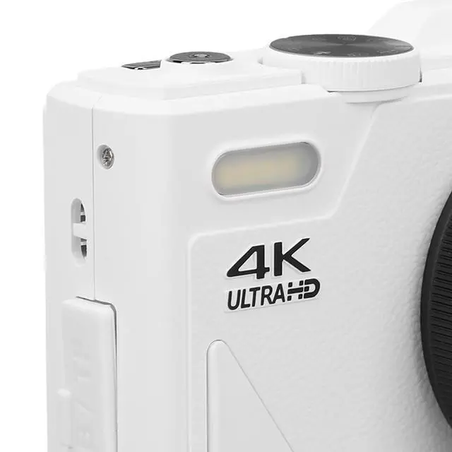 Alt view image 6 of 6 - Digital Camera, 64MP 4K UHD Vlogging Camera with 3 Inch Flip Screen, 18X Digital Zoom, Anti Shake, Autofocus, Webcam Function, Retro Digital Point and Shoot Camera for Travel