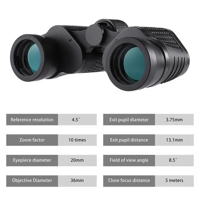 Alt view image 2 of 6 - 90X90 Binoculars,Waterproof Compact Binoculars with Low Light Night Vision for Concerts Travelling Hiking Gifts Party