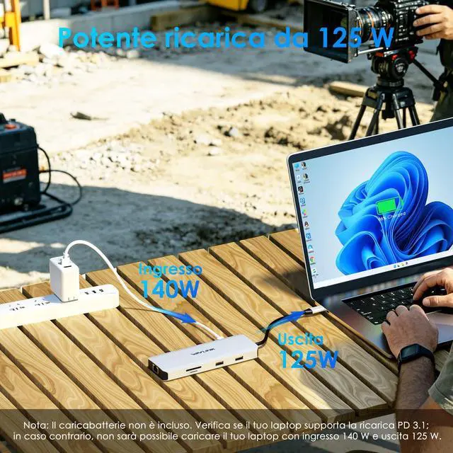Alt view image 4 of 6 - Laptop Docking Station, Docking Station Dual HDMI | Dual 4K@60Hz, 125W PD IN, 2.5G Ethernet, 2×USB-A 10Gbps, SD 4.0 312MB/s, Compatible with Windows ONLY
