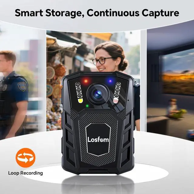 Alt view image 5 of 6 - Video Body Camera with Audio: WD1 2100mAh Battery with 10Hrs Recording, Affordable Body Camera with Night Vision, for Law Enforcement, Delivery, Security Patrols, and Outdoor Monitoring (256GB)