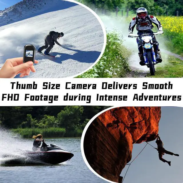 Alt view image 5 of 6 - Upgraded 1080P Mini Body Cameras with Audio and Video Recording, POV Camera, Thumb Size Sport Action Camera, Hand Free Camcorder for Cycling,Travel,Pet,Vlogging (Black)