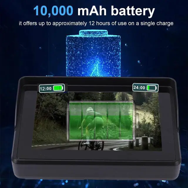 Alt view image 4 of 6 - Bike Rear View Camera System, 5 Inch 1080P HD Monitor with 110 Degree Wide Angle and Night Vision, for Mountain Road Bikes Scooters (Large Square Rear View Camera)