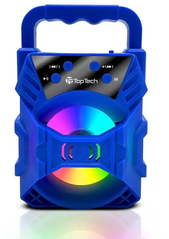 Main image of Audio Blade-4 400W Bluetooth Speaker, Portable 3-Inch Wireless Speaker with LED Lights, TWS Functionality, Karaoke Mode, 6-Hour Rechargeable Battery, USB Drive, TF Card, AUX, FM Radio, Blue