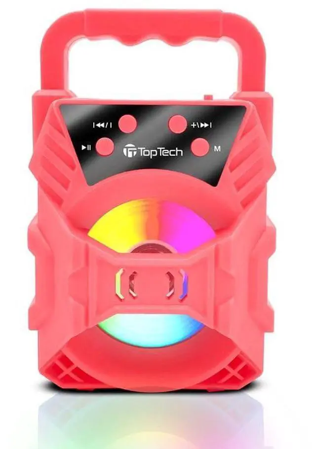 Main image of Audio Blade-4 400W Bluetooth Speaker, Portable 3-Inch Wireless Speaker with LED Lights, TWS Functionality, Karaoke Mode, 6-Hour Rechargeable Battery, USB Drive, TF Card, AUX, FM Radio, Pink