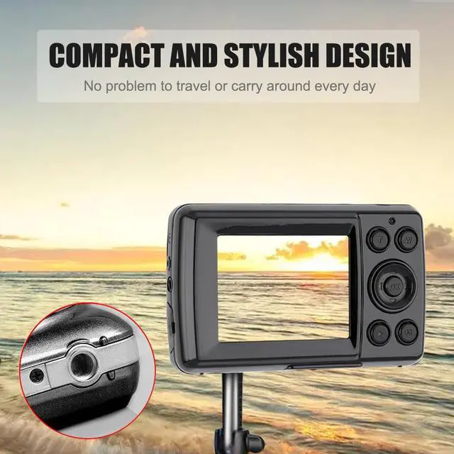 Alt view image 2 of 6 - 16MP Compact Digital Camera with 2.4" LCD Screen, 32GB Micro SD Card Easy Point and Shoot Camera for Kids, Teens, Beginners & Seniors | USB Cable Included | Lightweight Travel-Friendly