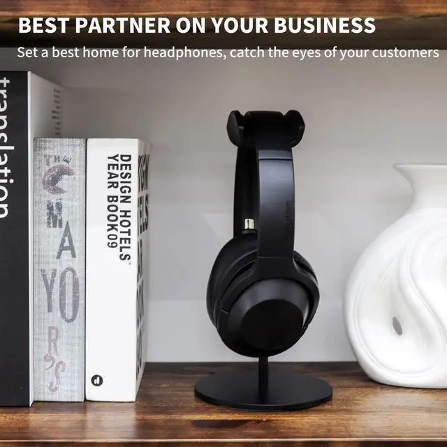 Alt view image 2 of 6 - Headphone Stand,Metal Headset Holder for Space-Saving and Display