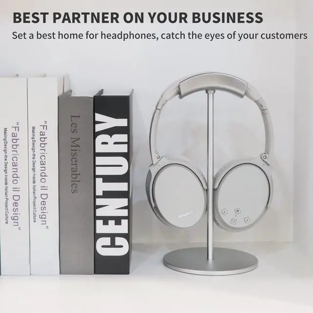Alt view image 2 of 6 - Headphone Stand,Metal Headset Holder for Space-Saving and Display