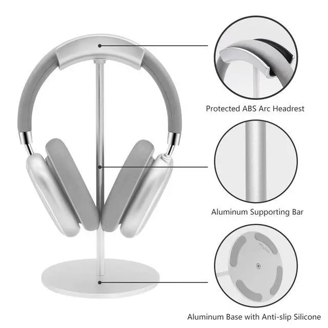 Alt view image 5 of 6 - Headphone Stand,Metal Headset Holder for Space-Saving and Display