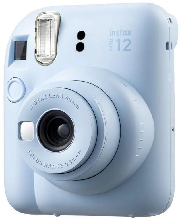 Alt view image 3 of 6 - INSTAX Mini 12 Instant Film Camera | Pastel Blue Bundled with Instax Accessory Bundle + Cleaning Cloth (8 Items)