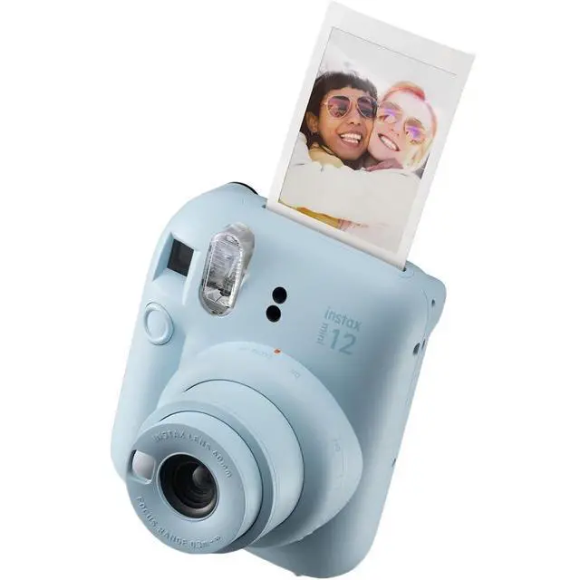 Alt view image 5 of 6 - INSTAX Mini 12 Instant Film Camera | Pastel Blue Bundled with Instax Accessory Bundle + Cleaning Cloth (8 Items)