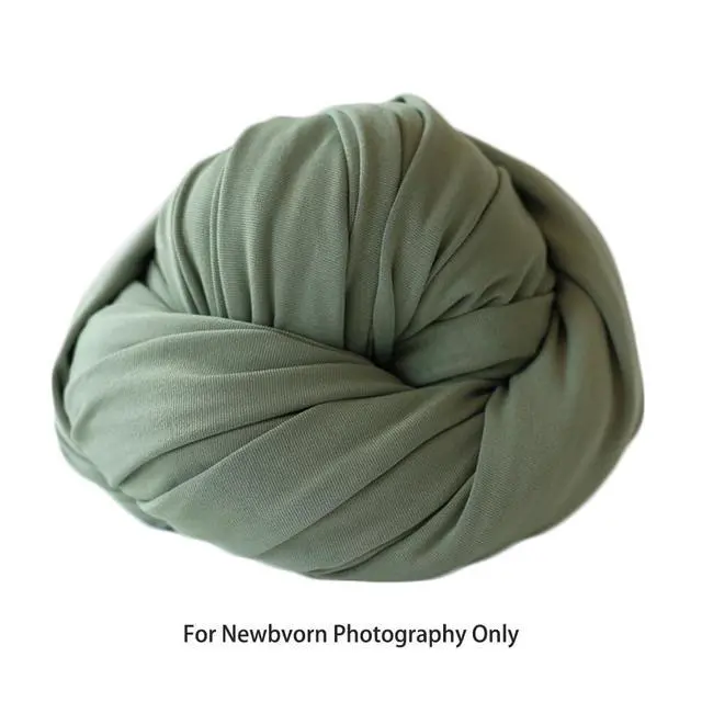 Alt view image 3 of 6 - Newborn Photography Stretch Swaddle Wrap (Green) | Boy Girl Baby Photo Props Long Wrap For Newborn Pictures, Baby Photography Props
