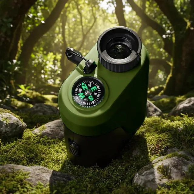 Alt view image 5 of 6 - Compact Monocular for Kids with Compass,LED Signal Light, Telescope, Infrared Rays., Smaller Size Easier to Carry Around for Bird Watching Hunting Camping Hiking Sport Game Concerts
