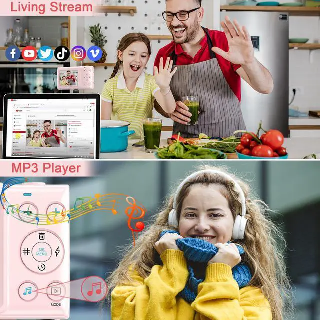 Alt view image 4 of 6 - Digital Camera FHD 1080P Digital Point and Shoot Camera with 18X Zoom Anti Shake, 48MP Compact Small Vlogging Camera for Boys Girls Kids Teens Adult Beginner