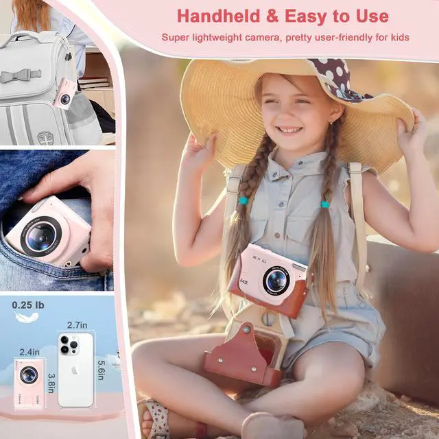 Alt view image 6 of 6 - Digital Camera FHD 1080P Digital Point and Shoot Camera with 18X Zoom Anti Shake, 48MP Compact Small Vlogging Camera for Boys Girls Kids Teens Adult Beginner