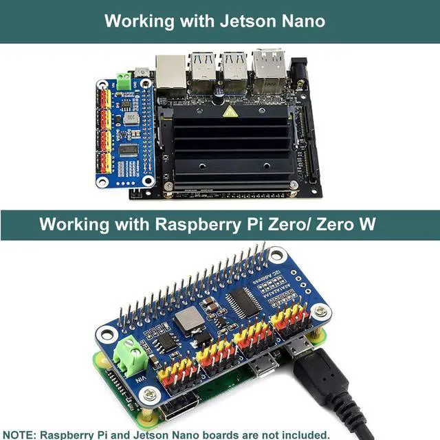 Alt view image 5 of 6 - PWM Servo Motor Driver 16 Channel PWM Outputs 12 Bit Resolution | I2C Controlled, Compatible with Raspberry Pi 5 4 3B+ 3B Zero/Zero W/Zero WH and Jetson Nano