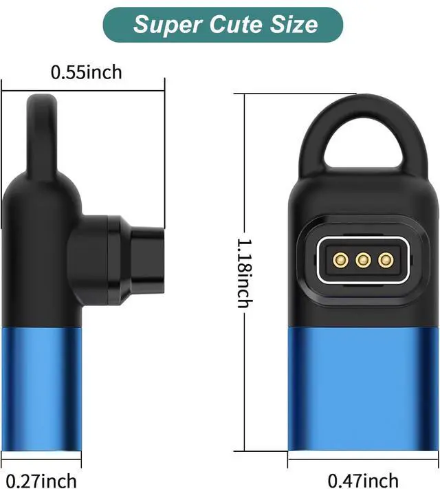 Alt view image 6 of 6 - Charger for Coros Pace 3, Pace 2, Apex, Apex Pro, Vertix, Vertix 2 | USB Charging Cable & 90 Degree USB C Adapter for Coros Pace 2/3, Apex Pro, Vertix 2 Smart Watch