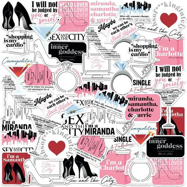 Main image of Sex and The City 50 Vinyl Stickers Waterproof Die-Cut Decals Laptop Car