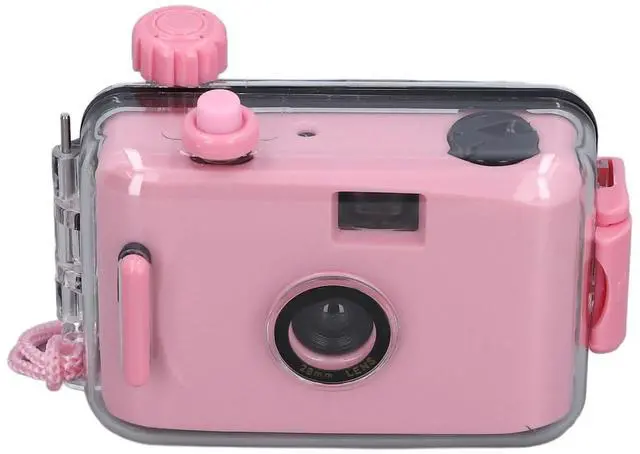 Main image of Disposable Film Camera 35 mm, Retro One Time Use Film Camera with 28MM F/9 Lens, Reusable Lightweight Vintage Camera for Kids (Light Pink)