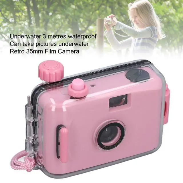 Alt view image 2 of 6 - Disposable Film Camera 35 mm, Retro One Time Use Film Camera with 28MM F/9 Lens, Reusable Lightweight Vintage Camera for Kids (Light Pink)