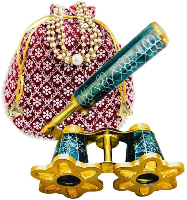 Main image of Opera Glasses Binoculars, 4x25 Vintage Brass Theater Binoculars, DF Glass with Coated Optics, Floral Engraved Design for Theater, Concerts & Events