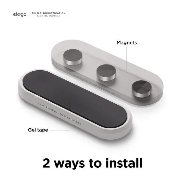 Alt view image 3 of 6 - Magnetic Cable Management Buttons | Reusable Sticker Attaches to Surface, Organize 3 Cables, Magnetic cable holder, Powerful magnets, Desk Organization (White)