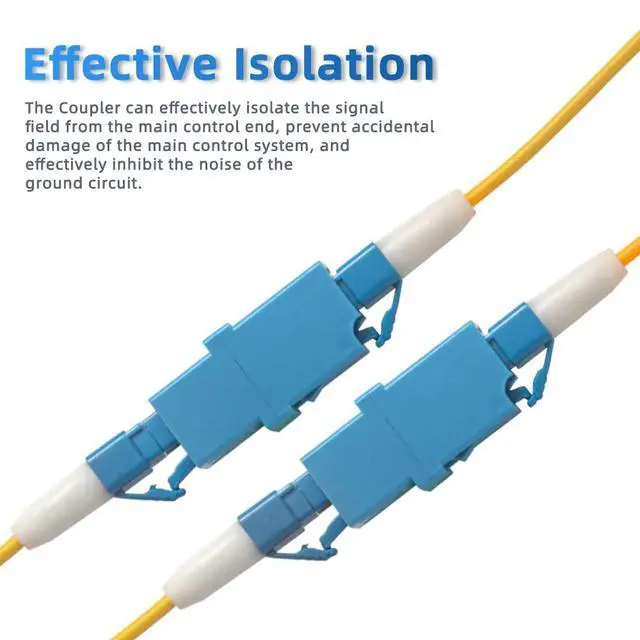 Alt view image 2 of 6 - 50Pcs LC-UPC Fiber Optical Cable Coupler Simplex Adapter Short Connector