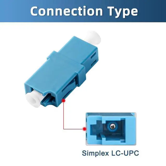 Alt view image 5 of 6 - 50Pcs LC-UPC Fiber Optical Cable Coupler Simplex Adapter Short Connector